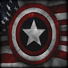 Captain America shield and fla
